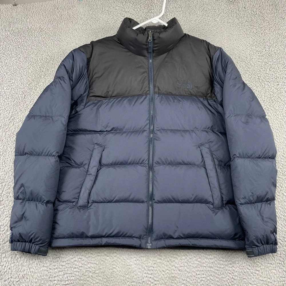 The North Face Puffer Jacket Mens L Blue Nuptse 700 Down Insulated NF00C759